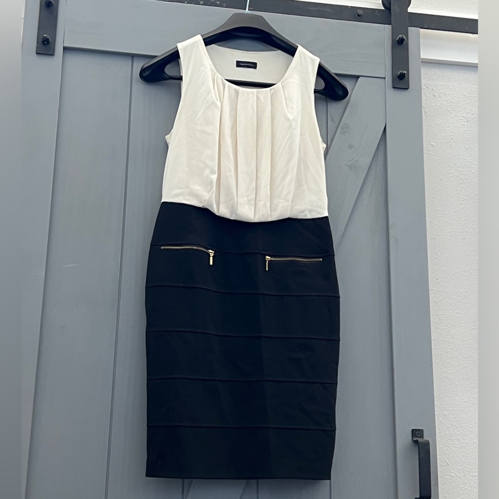 Black and white work dress professional attire